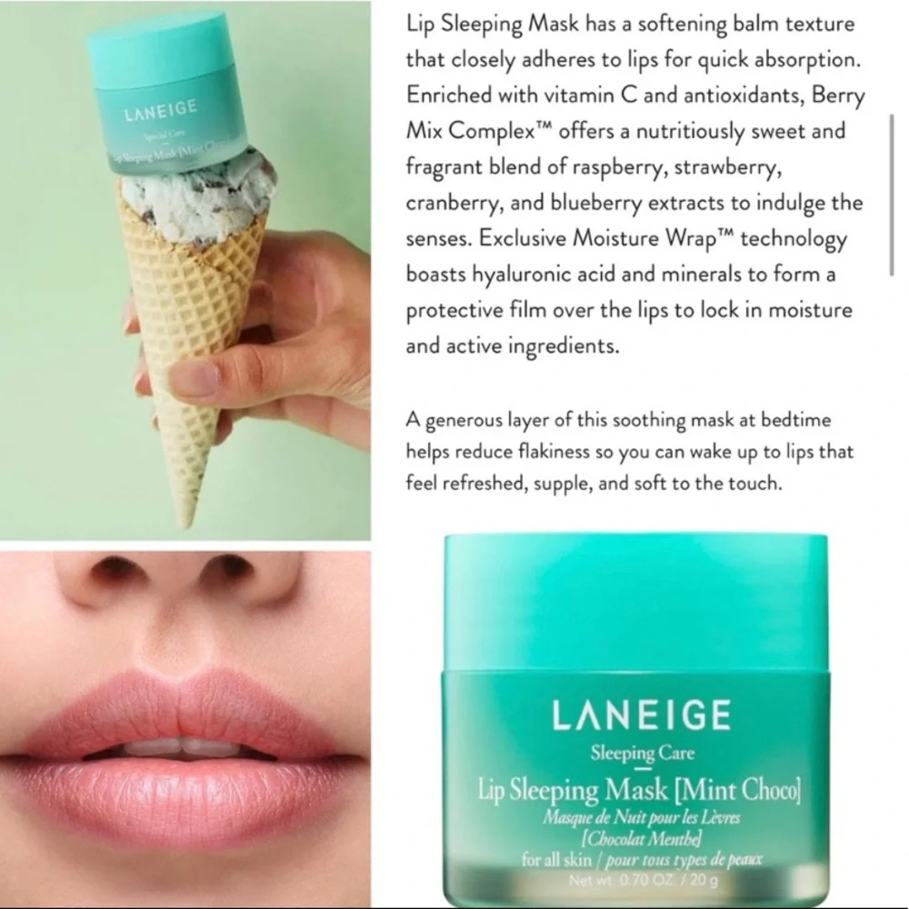 👄 Laneige Lip Sleeping Mask: Berry, Grapefruit or Mint (listing for one jar).